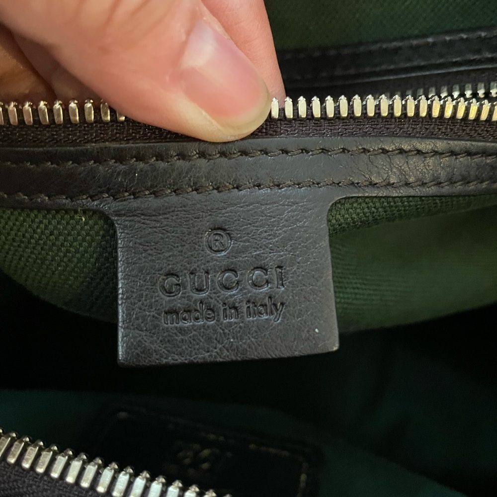 Gucci Diamante Leather Brown Weekender Travel Bag Duffle - Picture 9 of 17